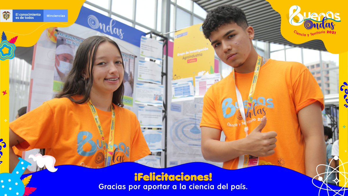 Equipos de "Ingenieros", "Manos a la obra" y "Agroindustria, más que merecido este premio: ¡felicitaciones! 👏🏽

Bogotá, Atlántico, Caldas y el país entero está muy orgulloso por sus ideas. 💡

#GranFinalOndas2021