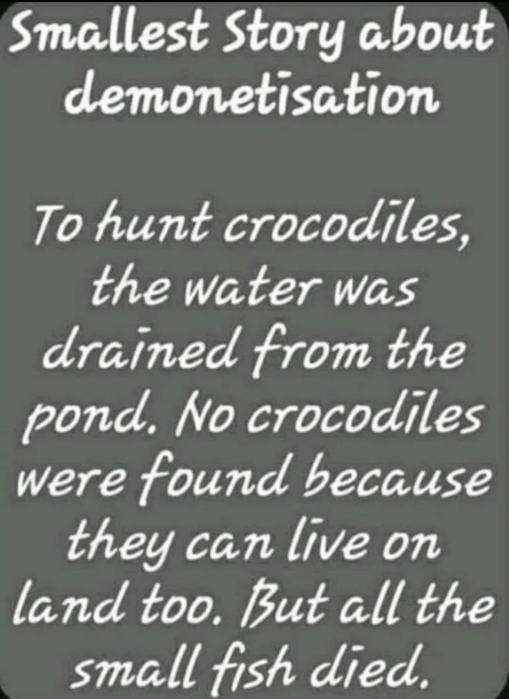MATTSMATTS's tweet photo. Simple fact about #Demonetisation https://t.co/z2eHl45co2
