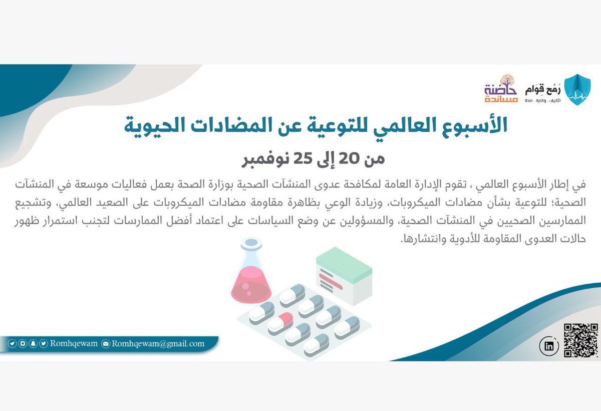 RomhQewam's tweet photo. ماذا تعرف عن #المضادات_الحيوية ؟ 💊 https://t.co/u6tdfdr7Mu