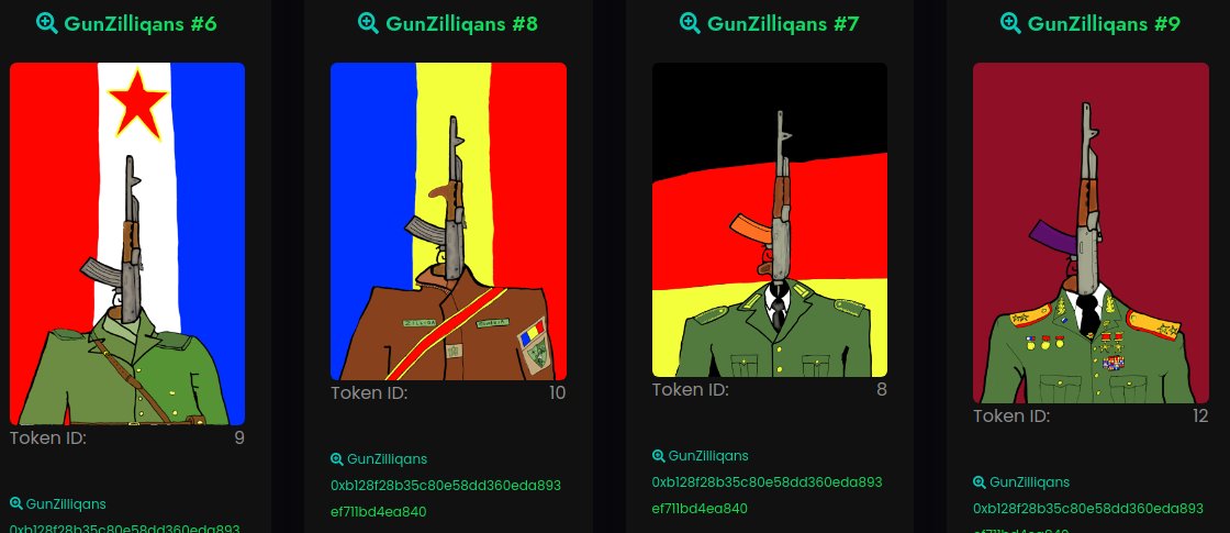 GuNFTs's tweet photo. Which #NFTs #NFTCollection GunZilliqan #AK47 #Guns should I auction first? on @spardawallet $SPW @zilliqa $ZIL 
Russia - Stalin
Russia - Mikhail Kalashnikov
Yugoslavia
Romania
Iraq
China
East Germany
Egyptian
Vietnam
North Korea

Only limited series of 10 to be minted. https://t.co/nkROOYWxQF