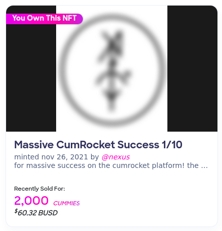 CappadociaUuh's tweet photo. Yaaaa! My first sigil NFT
from prominent sex sorcerrer @Nexus0720

Love u CR ❤️
that community always knows how to surprise you:
"Think of it like mystical masturbation instructions..."

#magiccc #nftcollector #nftcollectors #cummies #NFTs #NFTCommunity #CumRocketCrypto https://t.co/MgMDTZIQTV