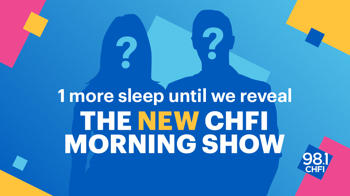 981CHFI's tweet photo. Tomorrow is the BIG DAY 🎉🤩  Tune into 98.1 CHFI at 7am to meet The New CHFI Morning Show 🥳🙌🏽

#CHFIMornings
#TorontoMornings
#wakeuptoronto 
@HotelXToronto https://t.co/GNwL4S4KoV