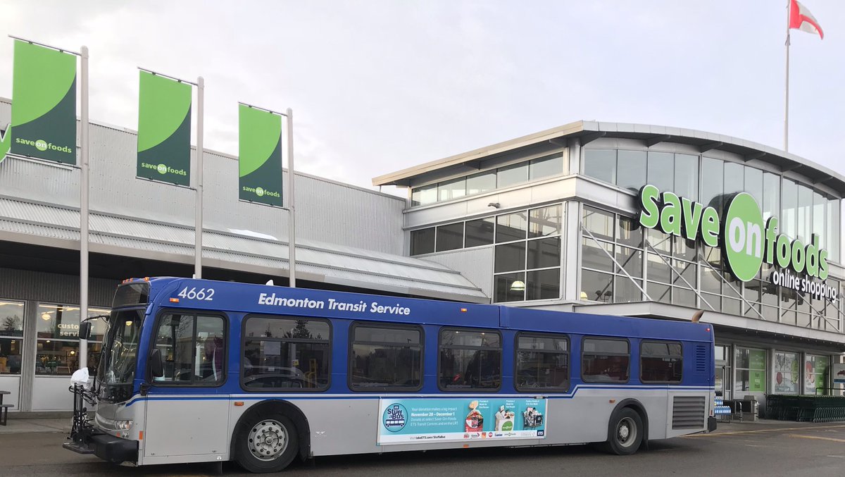 takeETSalert's tweet photo. We'd like to say THANK YOU to everyone who helped stuff cruisers with food for #ETSStuffaBus this week.
Our buses are back at @saveonfoods 8:30am-4pm tomorrow. We’re also excited to roll our decorated train car into Clareview from 9am-4pm Sunday. Details: https://t.co/zsApt5Ykj4 https://t.co/z0rsuNhVEY