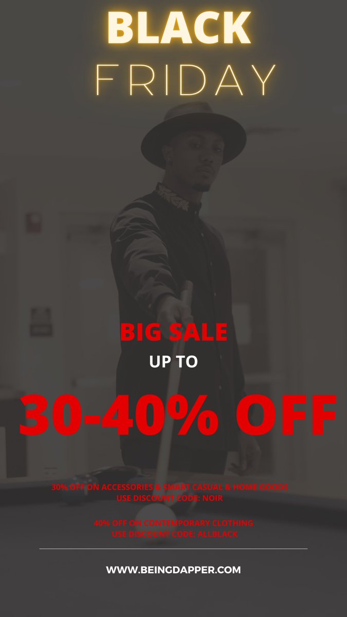 BeingDapper's tweet image. The Being Dapper Black Friday Sale - beingdapper.com