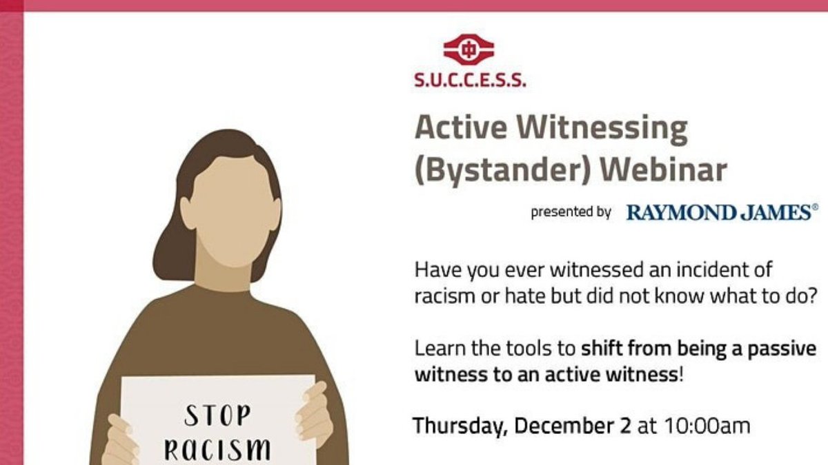 TriCities_LIP's tweet photo. Active Bystander Training uses a witness-centered approach to disrupt racism &amp; encourages people to become active witnesses rather than silent bystanders. Explore 4 levels of witnessing, &amp; learn &amp; practice anti-racism responses. Link on profile.
#ActiveWitness #InclusiveCommunity https://t.co/xce17J2Az7