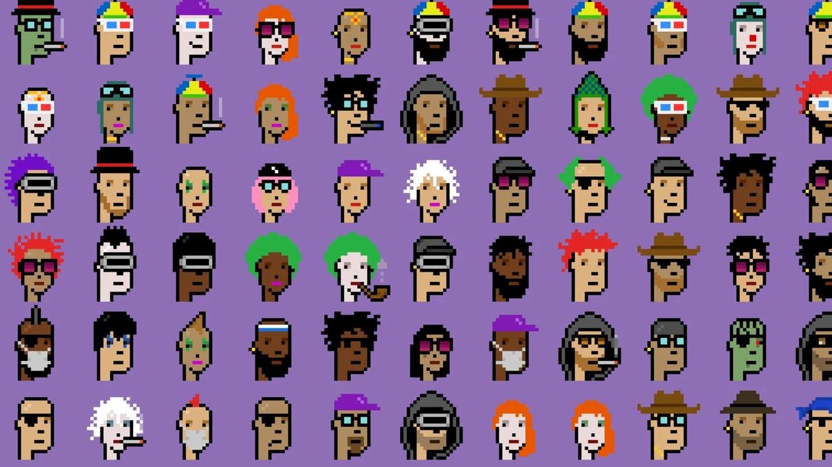 Top #NFTs Collections 
  1. CRYPTO PUNKS #cryptopunks 
Volume ( 24 hours) = 654 #ETH 
  The most expensive CryptoPunk is sold for $530 000 000. 💸