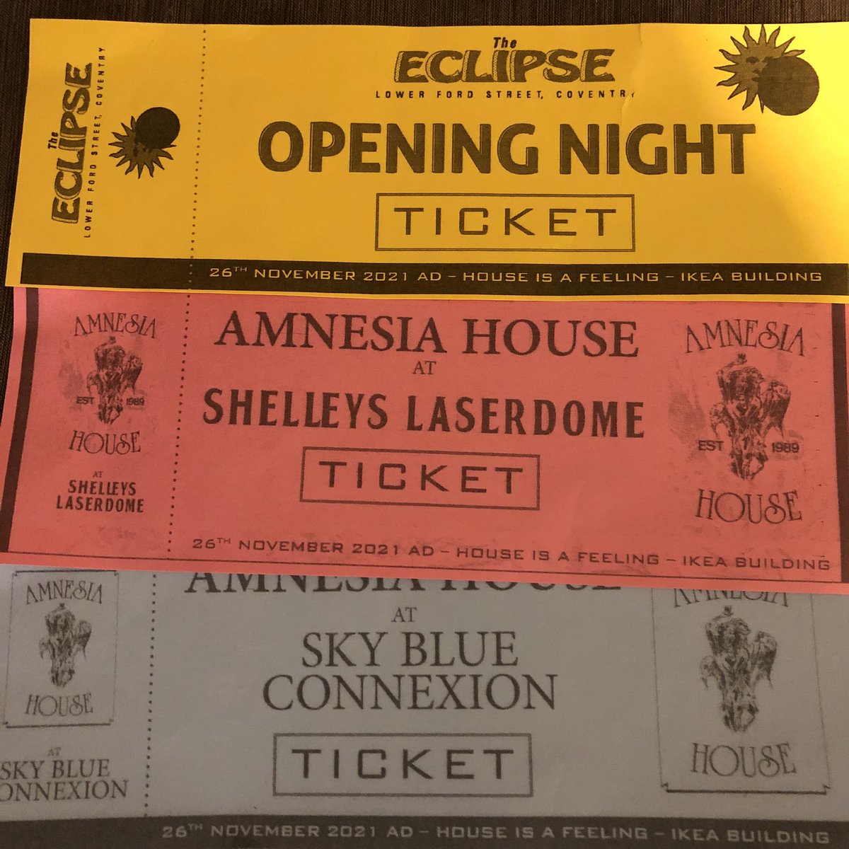 A hand stamp, real tickets and a continuous beat in my head. Amazing night out! Great to meet so many of the #HouseIsAFeeling people at the Cov Ikea building tonight <a href="/Reflectioncov/">Reflection Media & Community Art</a> #Coventry2021 #ThisIsCoventry Tickets still available for 27 &amp; 28 Nov!