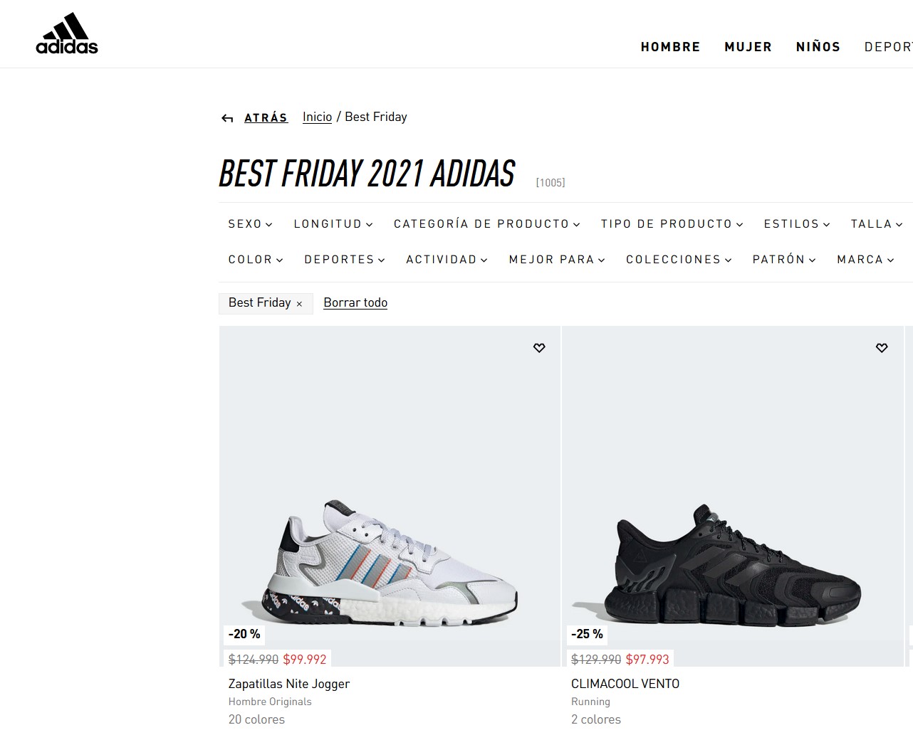 Descuentos Rata on X cuponesRata Hay 10 adicional en Adidas en compras sobre 59.990 ojo que hay que iniciar sesion para poder acceder al descuento adicional y al envio gratis desde