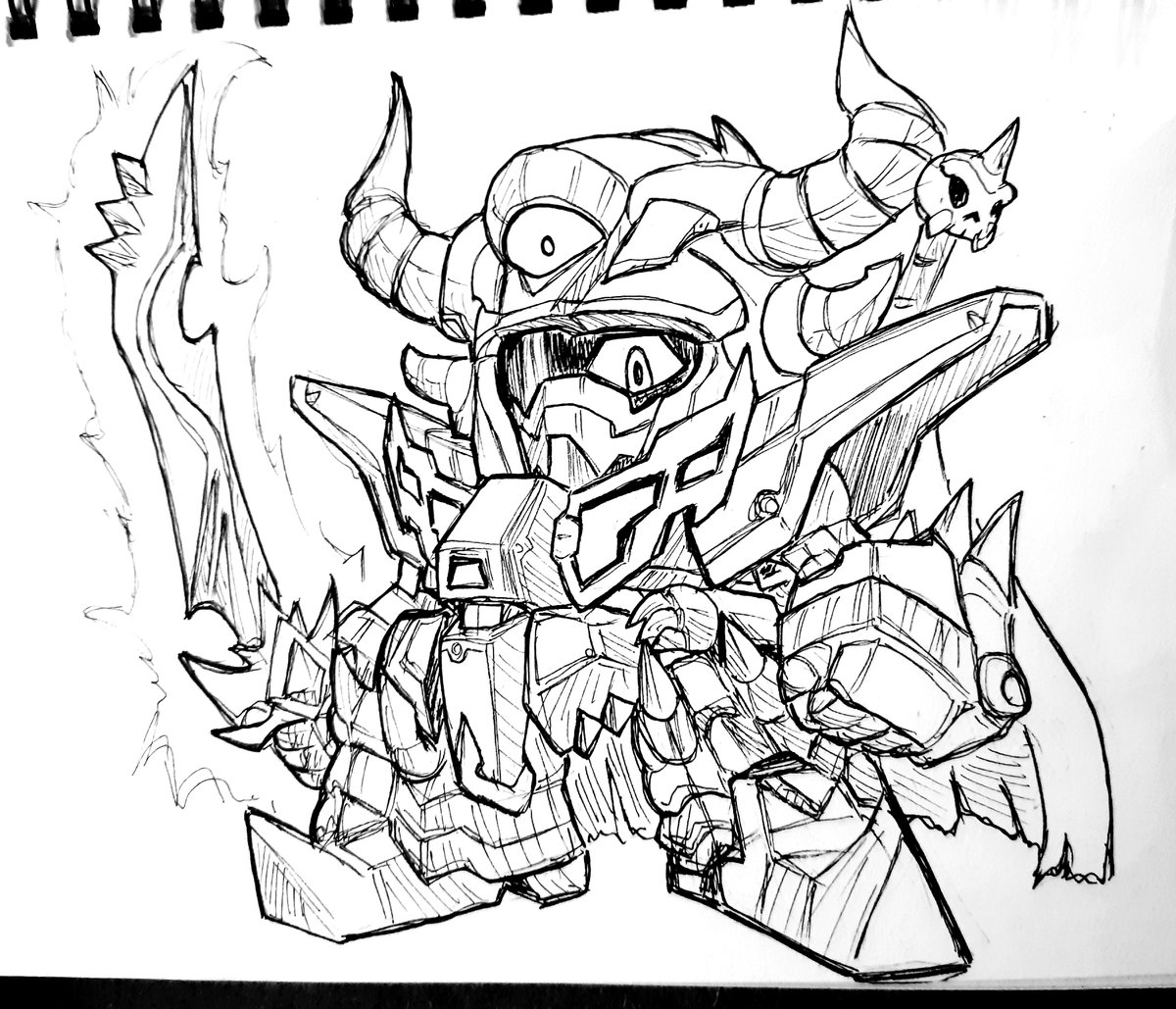#sirenの落書き帳
『何だ、お前は・・・?』
魔王ダイノガイスト!
ブレイブ王国を闇で支配する魔王。かつては思想は違えども正々堂々とした戦いぶりでドラゴンカイザーと渡り合う好敵手だったが…
ある日を境に豹変し、新たに手に入れた闇の力で最大の障害であるドラゴンカイザーに呪いをかける…!