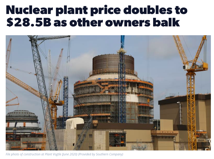 NoNewNukes's tweet photo. Been a minute ... but the nuclear industry hasn't changed. Still stupidly expensive. https://t.co/3HNMQnRSJl https://t.co/cmAlaJLgWK
