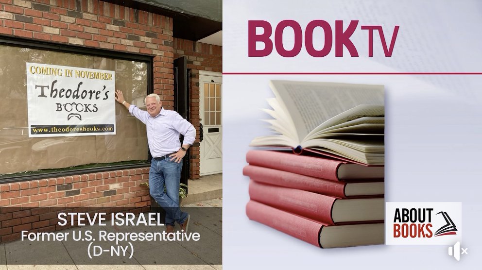 theodoresbooks's tweet photo. Don't Miss TONIGHT at 7:30 PM ET on @BookTV @cspan 2, Former Congressman @RepSteveIsrael (D-NY) on their #AboutBooks Segment as he shares about the Grand Opening of @theodoresbooks! 📺📚
.
.
#theodoresbooks #oysterbay #longisland #cspan #booktv #bookstore #repsteveisrael https://t.co/69Yll0BUmI