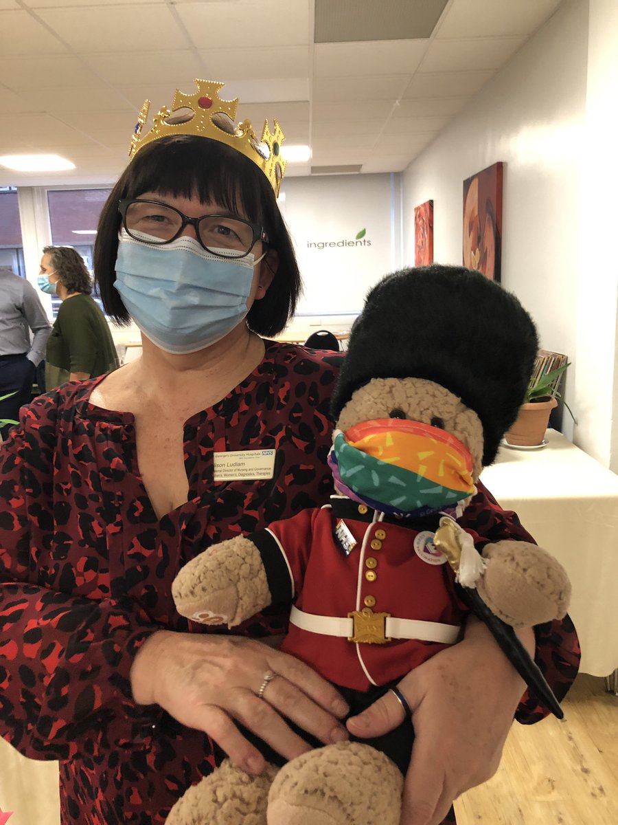 alipali65's tweet photo. So today was retirement day 😢 such a lovely turnout of amazing colleagues (IPC accorded) ..even George the Bear came to say farewell. A big thank you to everyone. @StGeorgesTrust @CWDTStGeorges it’s been a blast!! ⭐️❤️🤩🥳😭 xxx https://t.co/HhxzHOS2JN