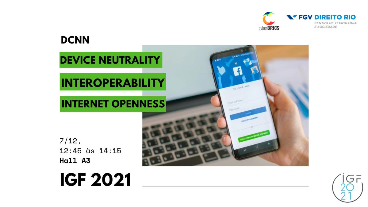CTS_FGV's tweet photo. 🚨 #CTSFGV no @intgovforum: Device #Neutrality and #Interoperability for #InternetOpenness
🗓️ Dia 1, 7 de dezembro
🕐12h45 às 14h15 (GMT-3) → Hall A3
Adicione à sua programação: https://t.co/9Gqh9fxjs1 https://t.co/czyNx4BoQU