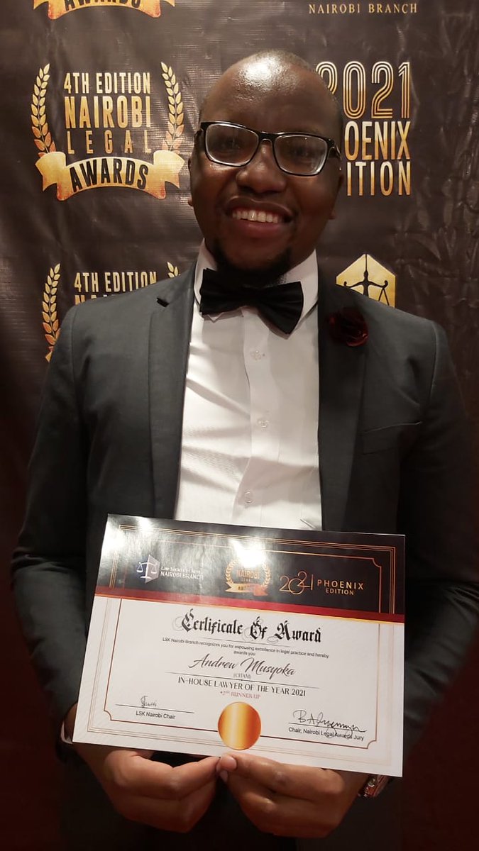 Congratulations to Mr Musyoka for winning In- House Lawyer of the Year 2021!
<a href="/HopeTV_KE/">Hope TV Kenya</a> <a href="/HopeFMLive/">Hope FM Live</a> <a href="/CITAMKE/">C.I.T.A.M</a>
#NLA2021
