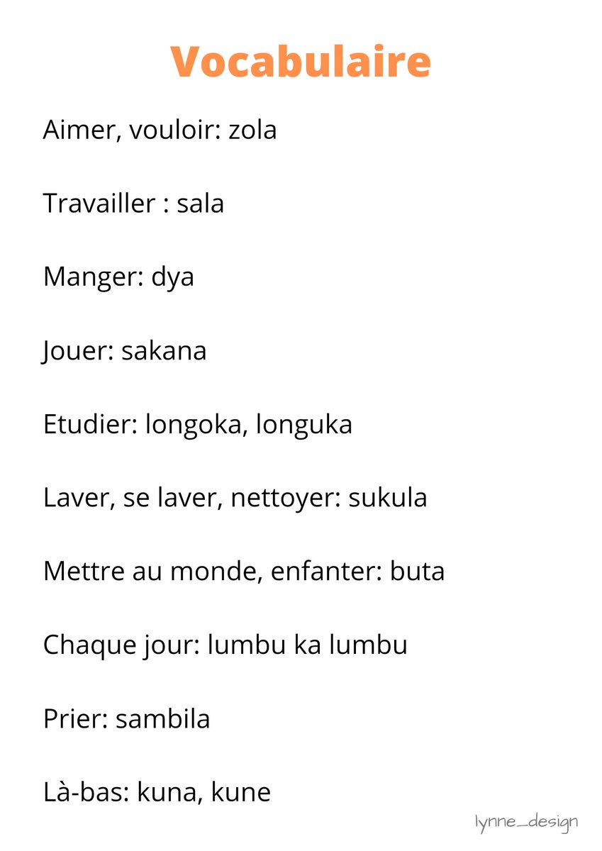 learnKikongo's tweet image. Vocabulaire