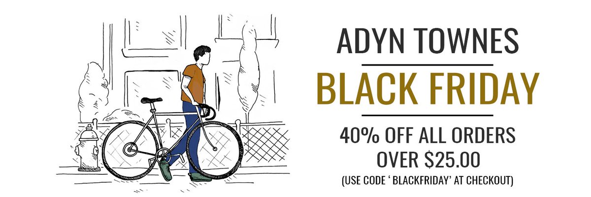 BLACK FRIDAY!!! Take 40% off all orders over $25.00! Head on over to adyntownes.bandcamp.com and use promo code 'BLACKFRIDAY' at checkout! #BlackFriday