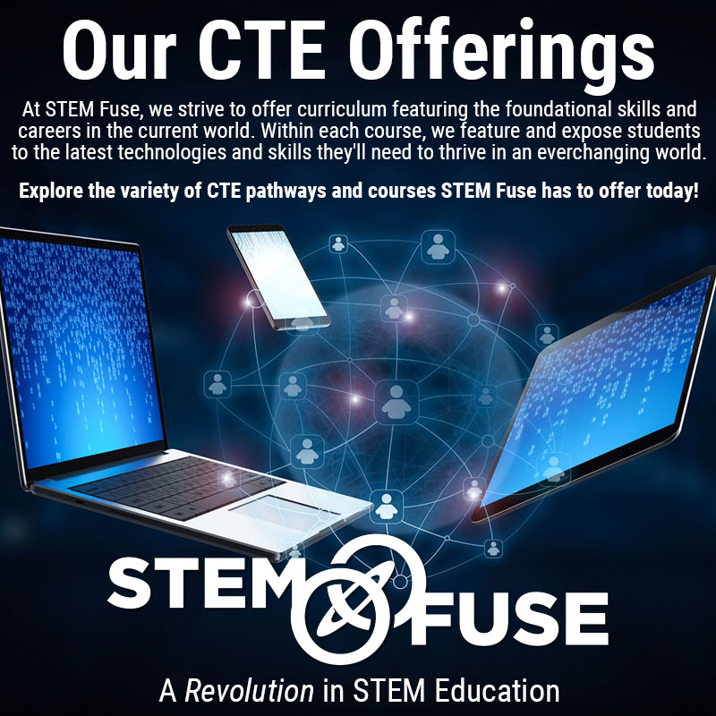 STEMFuse's tweet photo. STEM Fuse is passionate about connecting students with the knowledge, skills, tools, and opportunities within the careers of today and tomorrow! Check out our CTE pathways today! https://t.co/pNwXKoqurB #CTEPathways #K12AndBeyond #STEMFuse #STEM #STEMEducation #CareersOfTheFuture https://t.co/1Wrh7rYIFc