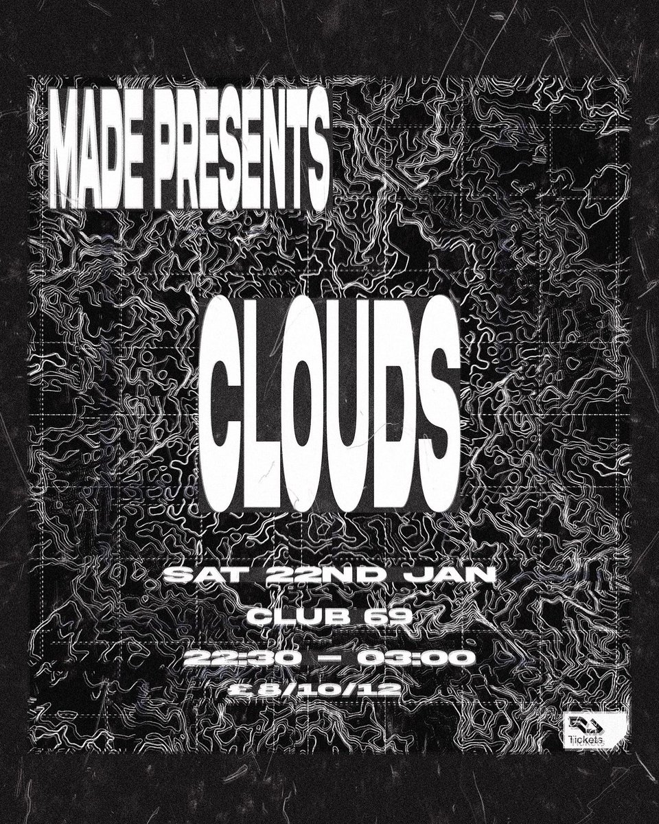 MADE__UK's tweet photo. Very excited to announce that @clouds will be joining us for our next night at @club69paisley. Kicking off 2022 in style the duo will be laying down some of their own creations as well as their widely known hardcore/hard dance style.

https://t.co/lIc0QO6jso https://t.co/lhpVKELrAA