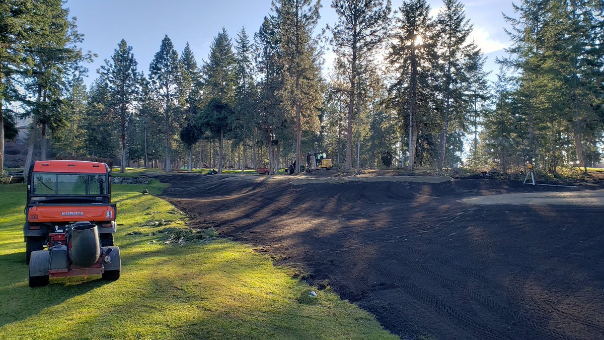5 new tee decks at the 17th coming along nicely