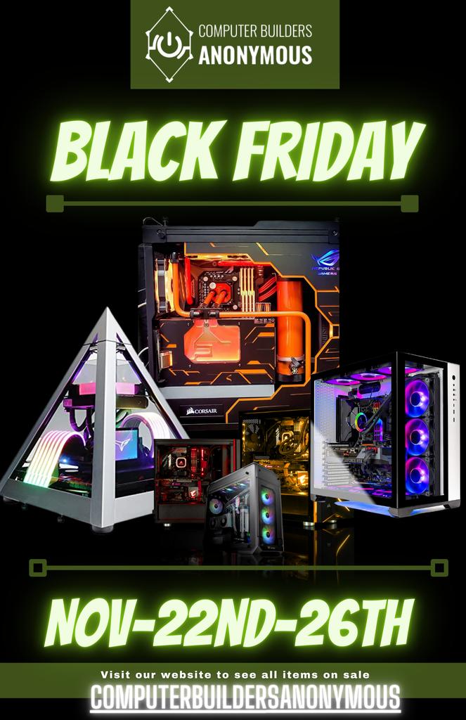 ComputerBuilde2's tweet photo. Use Promo Code [CBA BLACK FRIDAY] At Checkout On All Pro Tier Pcs and Business Pcs! https://t.co/Gci2lm10E3