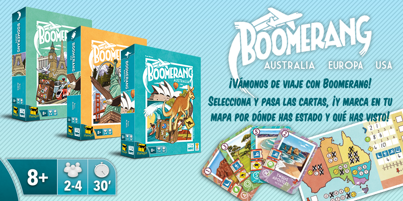 PlaySDGames's tweet photo. ✈️✈️ ¡Sorteamos los 3 Boomerang!✈️✈️Llévate la colección completa. Viaja por Australia, Europa y USA a través de las cartas.
Para participar:
-Haz Retweet
-Síguenos en twitter
-Dinos un lugar donde te encantaría viajar
Sorteo el día 3 de diciembre, solo valido en España. https://t.co/sajFl54WvK