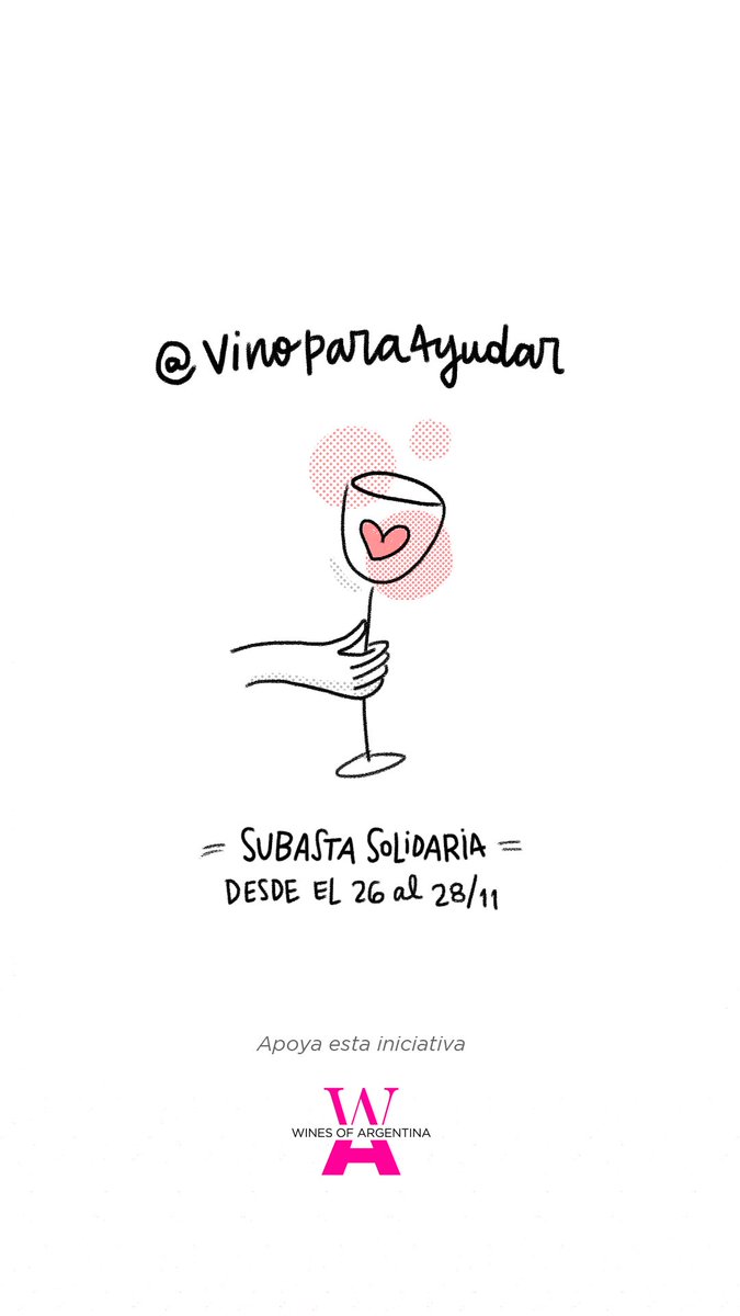 Se largó la subasta subasta solidaria, tenés hasta el domingo. Sumarte con tu oferta para tener vinos súper ricos y colaborar  con una gran causa: sillas protocolo COVID para los padres de los niños internados en el Hospital Notti en Mendoza. Te esperamos!