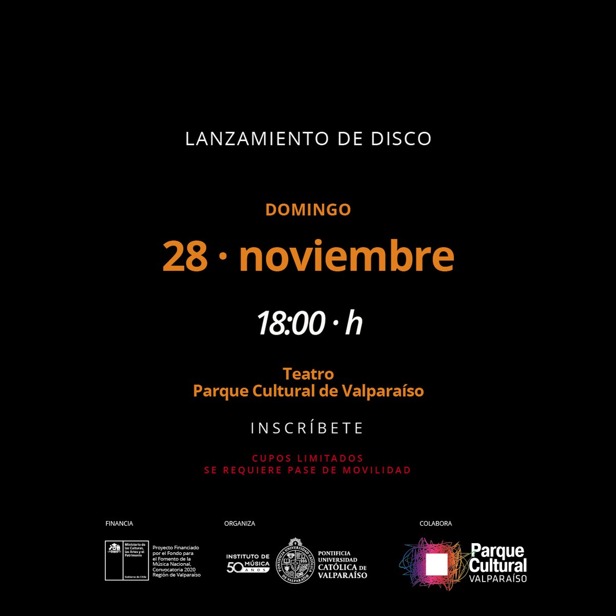 parquecultural's tweet photo. 🎶Orquesta Andina, presentará en el Parque Cultural de Valparaíso su nueva placa discográfica denominada "Viaje Ancestral".
Se requiere pase de movilidad
🔗Link al formulario de inscripción: https://t.co/k5xiLiC9g7
📆Domingo 28 de noviembre a las 18 hrs.
📍Teatro del PCdV. https://t.co/umixoFJi0Q