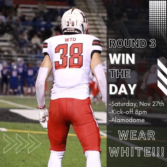 White OUT for Round 3!!!

See you in San Antonio on Saturday!