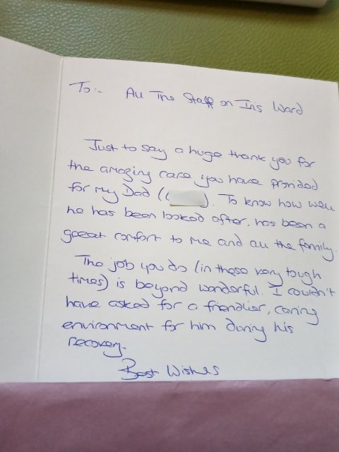 jani_kav's tweet photo. Lovely feedback 🙏🌟 Thank you to my amazing team @wchc_nhs Iris ward 😇😇 #luckymanager ❤️ https://t.co/D55b8i3nVh