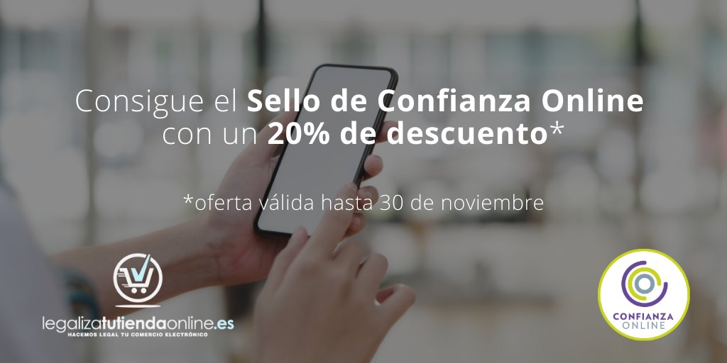legaliza_esp's tweet image. ‼️Consigue el Sello de @confianzaonline para tu🛒#tiendaonline, ahora con un 20% de descuento‼️

Oferta válida hasta 30/11/2021.

👉legalizatutiendaonline.es/confianza-onli…

@legaliza_esp es Agente de @confianzaonline 
 
#ecommercetransparentes #websdeconfianza
#buenasprácticas #reputaciónonline