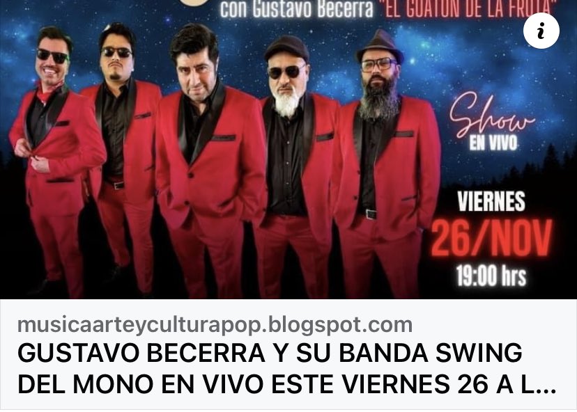 ZuritaInformada's tweet photo. HOY VIERNES 19 Hrs ‼️
OLMUE NATURA 
#GustavoBecerra 
#SwingdelMono
#PrensaenLines
#ApoyoValioso
#PresentacionEnVivo 
#HumorYMusica 
#ZuritaInformada 
#CoctelDeEstrellas 
#MeLoDijoAdela 
#AquiVuelanPlumas #ReporteroFantasma
#LaureldeOro @Gusactor6 
https://t.co/Fp87Vrf8zl https://t.co/S92mw9Z7gm
