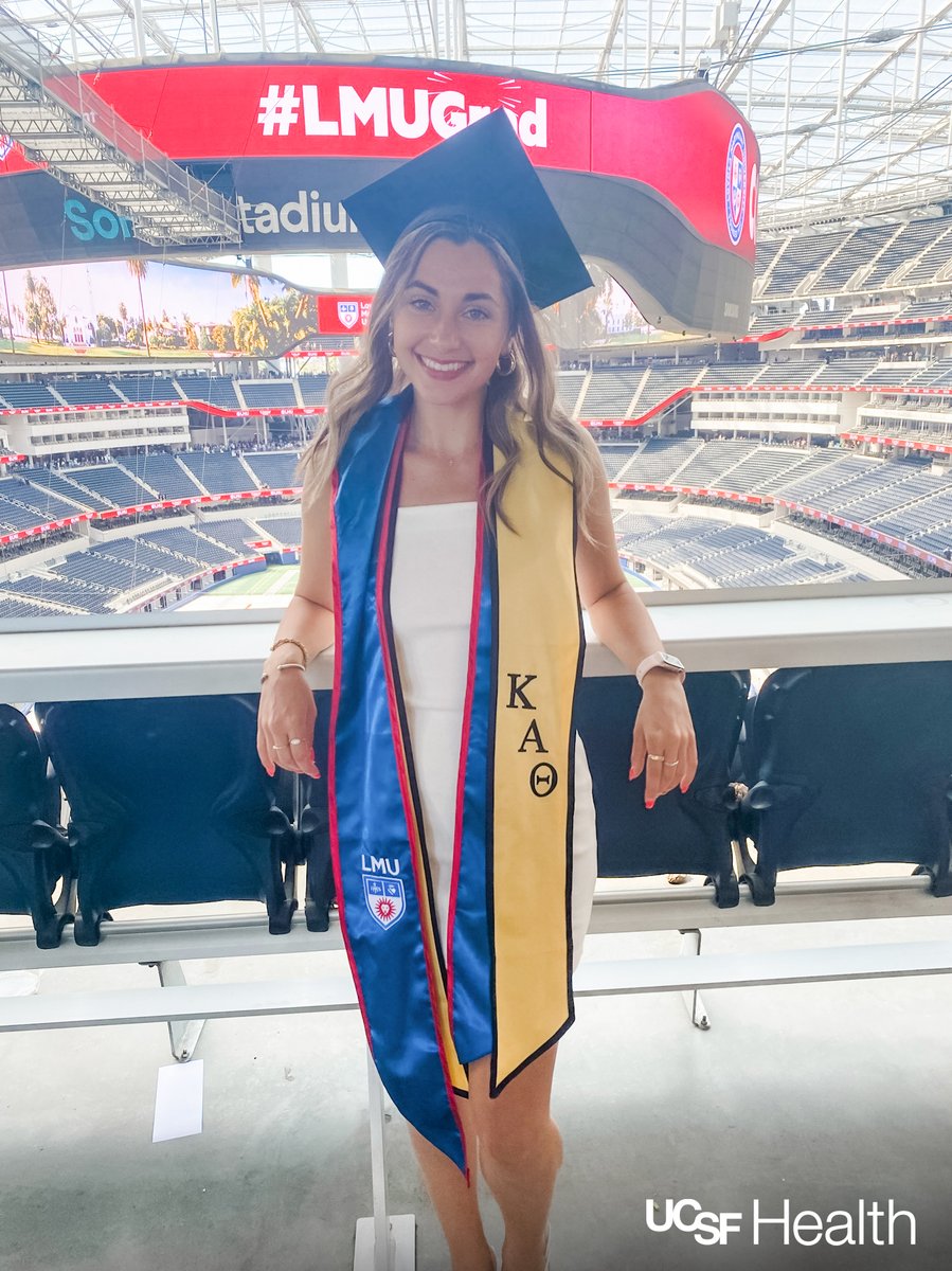 UCSFHospitals's tweet photo. RT for Jane! She's doing great after a long battle with inflammatory disease. Jane spent years in constant pain but finally got a diagnosis of ulcerative colitis &amp; ankylosing spondylitis. She's now on medication that's working for her &amp; recently graduated from @LoyolaMarymount! https://t.co/hYDxOXIz6d