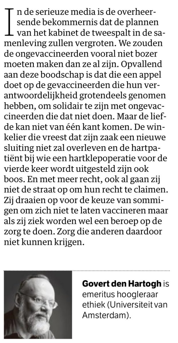 De liefde kan niet van één kant komen…:
2G of lockdown voor ongevaccineerden is niet te veel gevraagd nrc.nl/nieuws/2021/11…