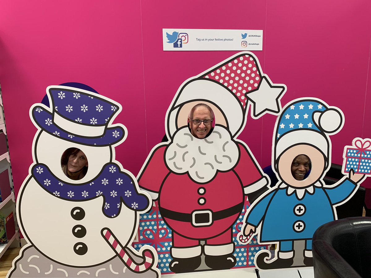 Santa and his helpers in CRUK Stevenage Superstore #cruk #crukstevenage #santa