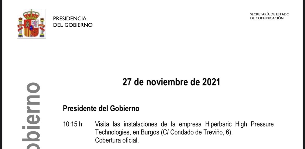 No falla. Mañana hay congreso del PSOE Cyl en Burgos. Y como el presidente quiere ir en Falcón se pone una visita a una empresa.
