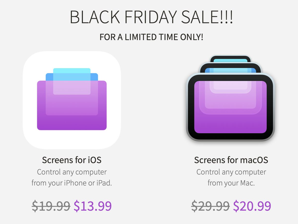 edovia's tweet image. Save 30% on Screens for iOS📱&amp;amp; Mac 💻during our Black Friday event! Great tool to help relatives from your couch! 🛋

For a limited time only!

edovia.com

#blackfriday #blackfridaydeals #bf2021 #bf21 #deals #macapps #Mac #cybermonday #iOS #iosapps #indiedevs #apple