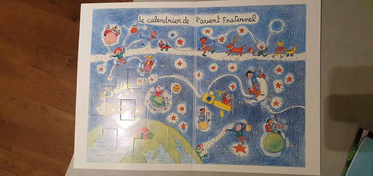marclandre's tweet photo. Pour changer des calendriers de l'avent commerciaux, voici celui de @caritasfrance, dessiné par l'illustratrice de Tom-Tom et Nana, avec derriere chaque case journée des citations inspirantes, des informations clés, des actions fraternelles...
#RevolutionFraternelle https://t.co/BGm1XG5lnE