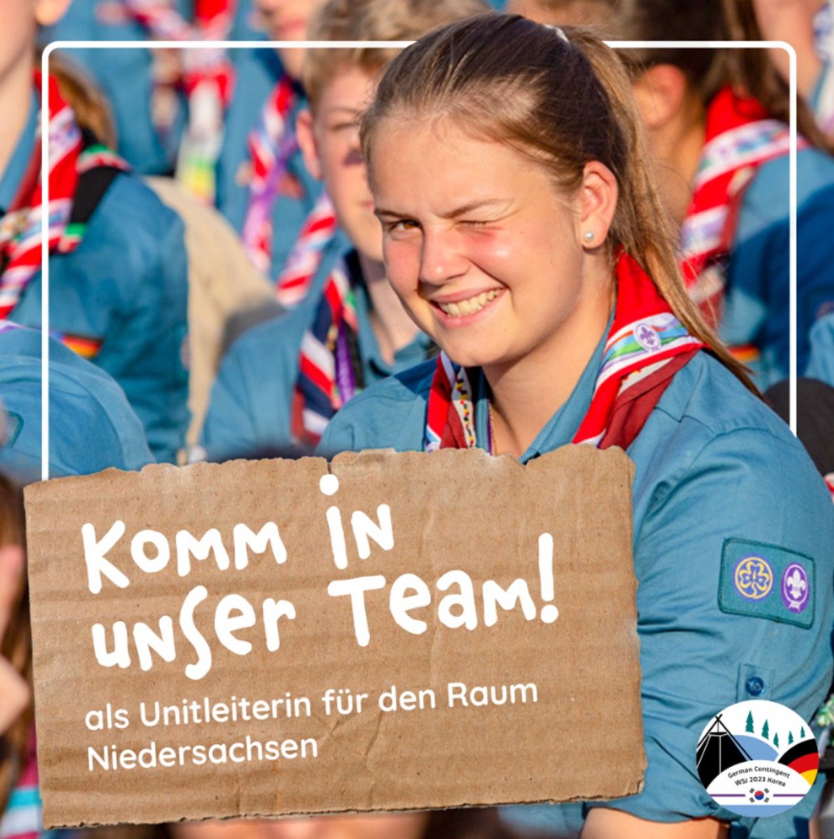 wsjrdp's tweet image. Liebe Pfadfinder*innen,
wir suchen noch zwei weibliche Unitleiterinnen in Niedersachsen.

Eine wird in der Ecke Ostfriesland / Bremen gesucht und die andere in der Region Hannover / Lüneburg.

Meldet Euch bei Interesse per Mail unter
unit-info@worldscoutjamboree.de