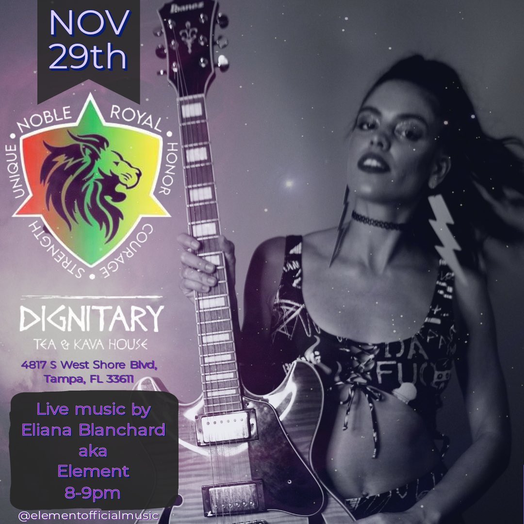 Come watch the Songstress Eliana Blanchard perform Dignitary Tea &amp; Kava House next Monday from 8-9pm for a free concert.