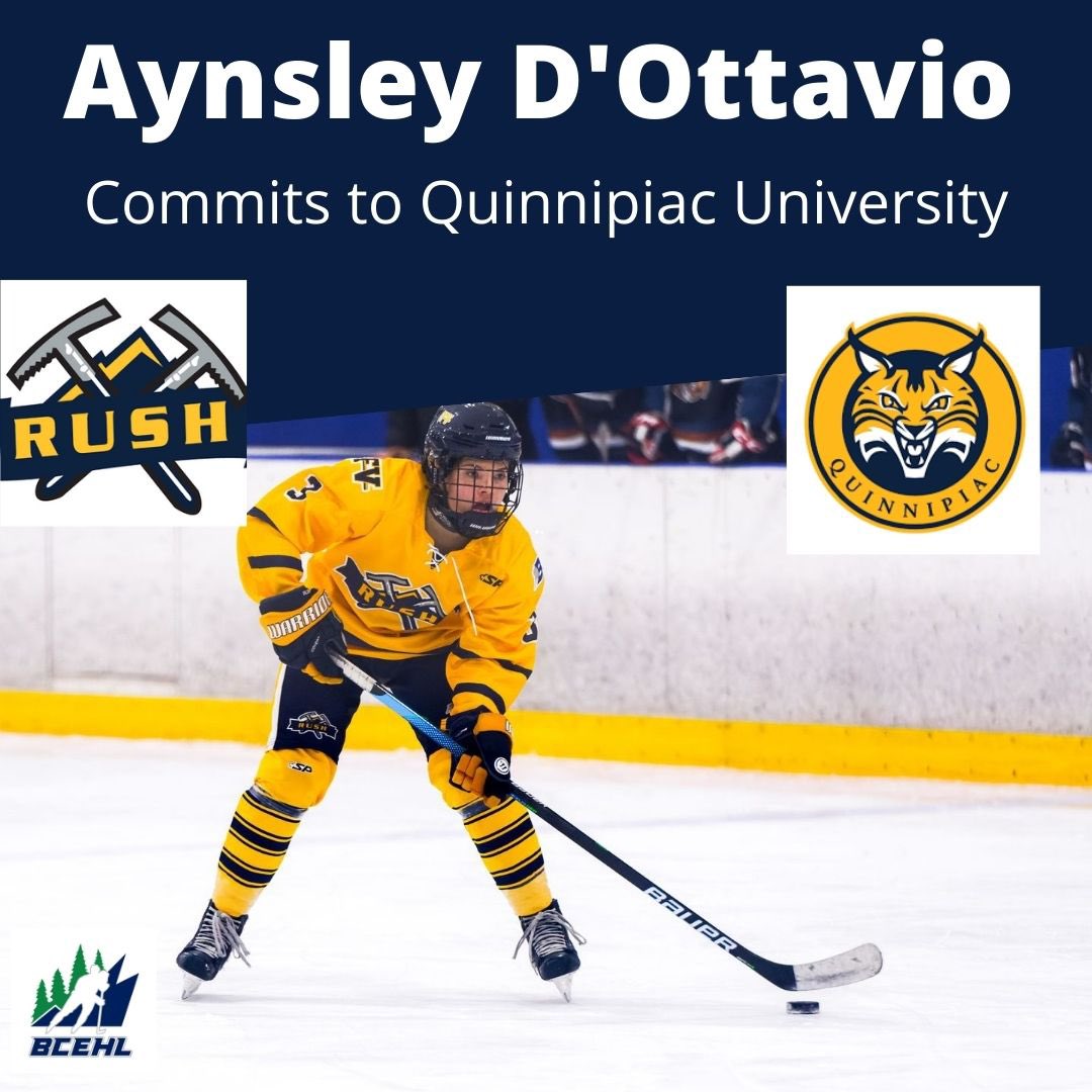 FVRush_aaa's tweet photo. Congrats to Aynsley D’Ottavio on her commitment to Quinnipiac University!
💙⚒💛
#BCEHLAAAHockey #RushPride
#RushRising2122
@BCEHL @QU_WIH https://t.co/fX4EULuc9o