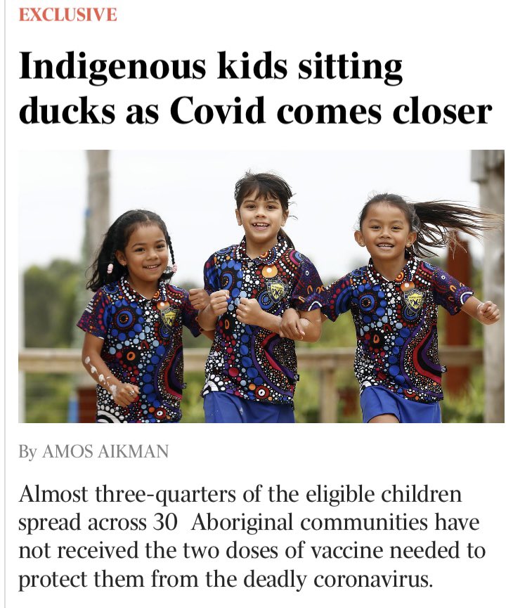 Aboriginal Medical Services Alliance NT🖤💛❤️ (@amsantaus) on Twitter photo Indigenous children in the NT Central Australian and Barkly Aboriginal communities are sitting ducks as virus comes closer
<a href="/IndigenousX/">IndigenousX</a> <a href="/Malarndirri19/">Malarndirri McCarthy</a> <a href="/CAACongress/">Congress</a>
From the Weekend Australian : Read full text via our Facebook page
facebook.com/10102964124883… Indigenous children in the NT Central Australian and Barkly Aboriginal communities are sitting ducks as virus comes closer
<a href="/IndigenousX/">IndigenousX</a> <a href="/Malarndirri19/">Malarndirri McCarthy</a> <a href="/CAACongress/">Congress</a>
From the Weekend Australian : Read full text via our Facebook page
facebook.com/10102964124883…