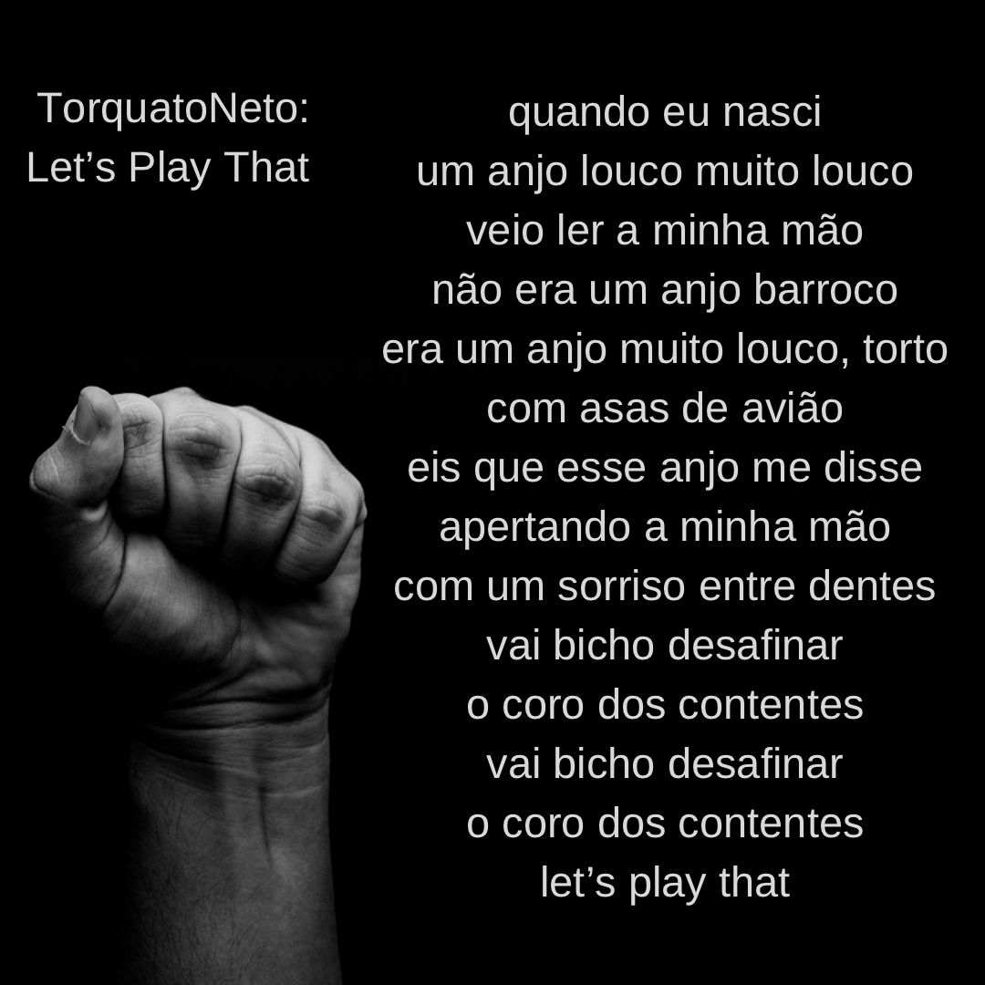 MouroRevista's tweet photo. #TorquatoNeto Let's Play That https://t.co/7br045C0Rz