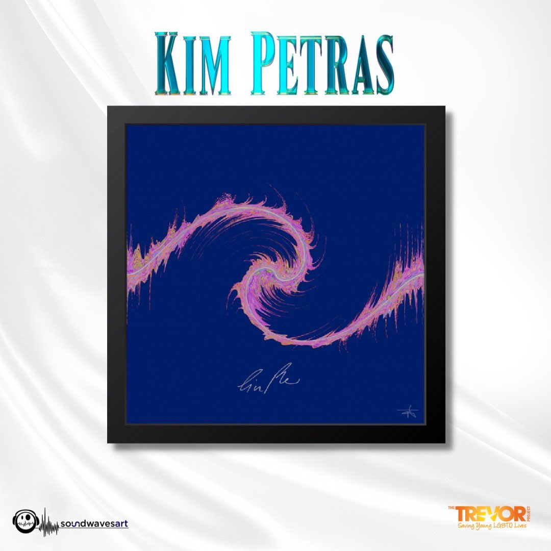 kimpetras's tweet photo. Earlier this year I signed limited edition art from @Soundwaves_Art created by coloring & shaping the sound waves of #HeartToBreak to support the incredible work of @TrevorProject. Weโre re-releasing them for the holiday season so get yours here: https://t.co/uZalNLuwNC https://t.co/GLVvGPuBW8