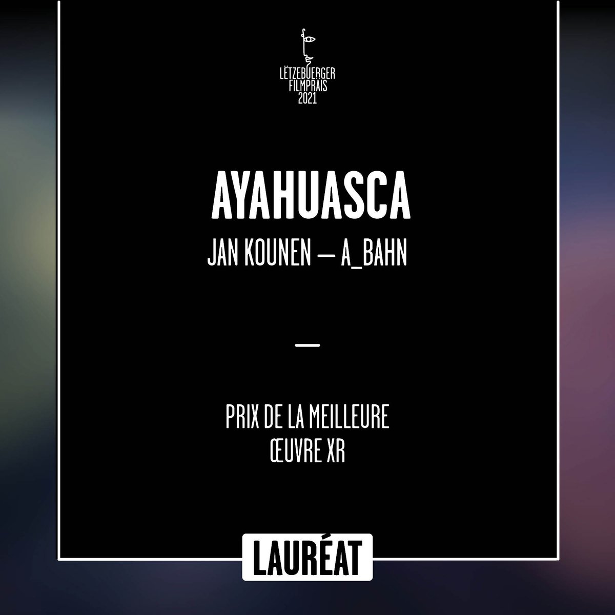 Avec un aperçu futuriste, nous annonçons le gagneur du 'Prix de la meilleure oeuvre XR' ✨: Ayahuasca 🎉

#filmprais2021 #filmsmadeinluxembourg  <a href="/DFilmakademie/">D'Filmakademie</a>