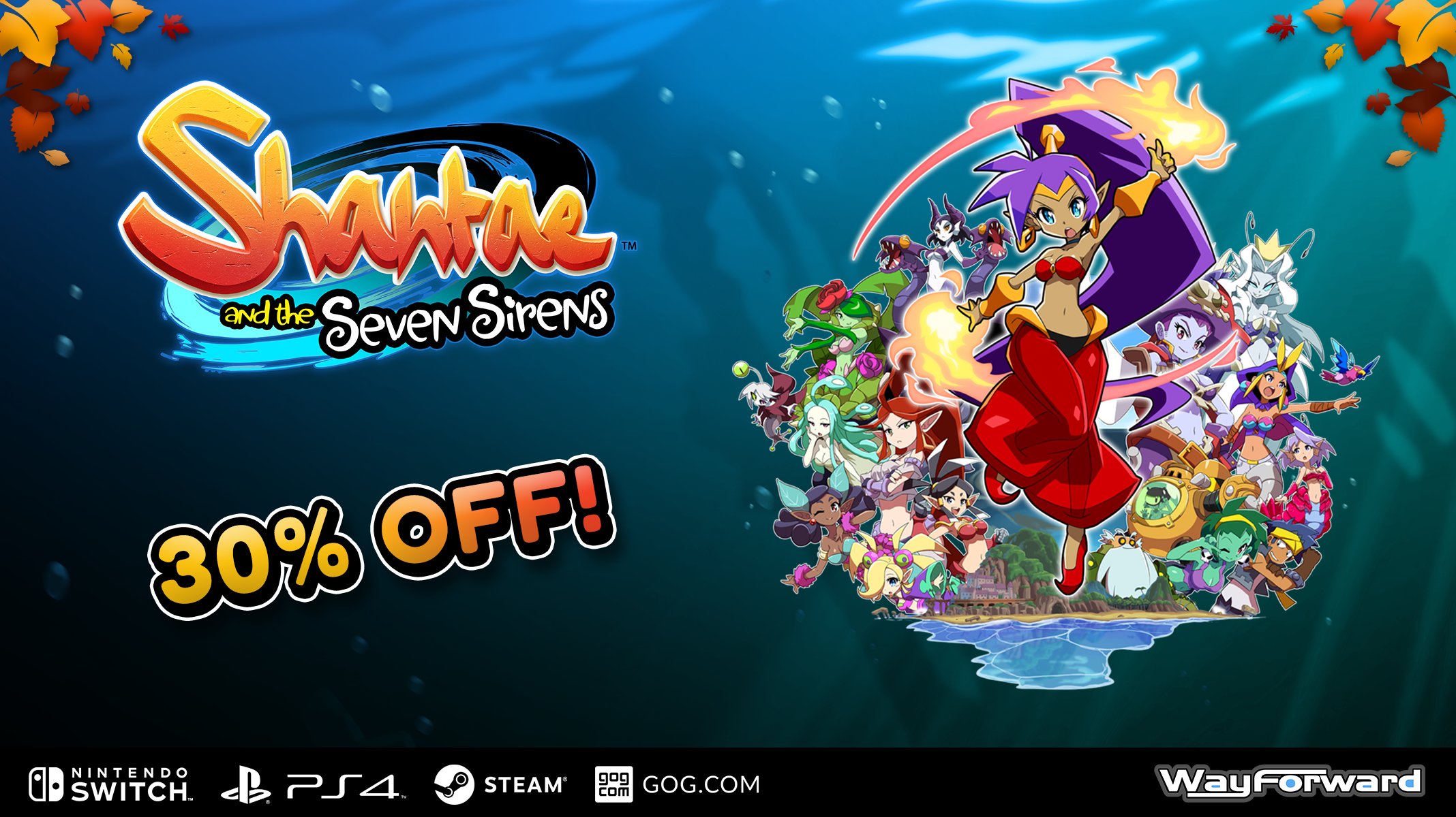 WayForward on Twitter: "Save on Shantae and Seven Sirens on Switch, PS4, Steam, and GOG! Uncover the mysteries the waves in Shantae's latest largest adventure! Switch: https://t.co/pZGlfPmD7M PS4: