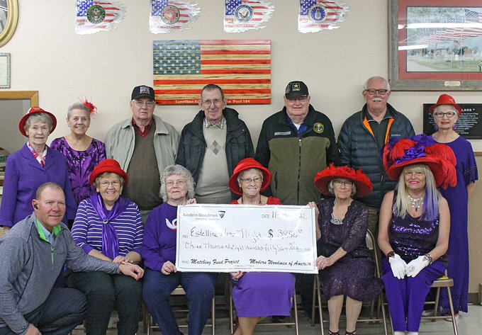 My Red Hat group The Chatty Hatters of Estelline got the front page of our newspaper! We raised enough