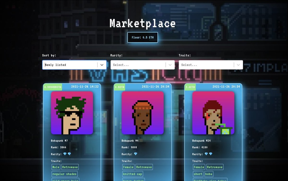 #BOBA Punks marketplace is ready, we'll be testing everything out tomorrow and announce a launch time.