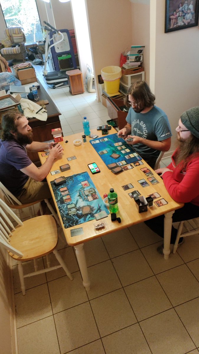 Playing EDH with my three sons. This is my happy place #MagicTheGathering #mtg <a href="/wizards_magic/">Magic: The Gathering</a>