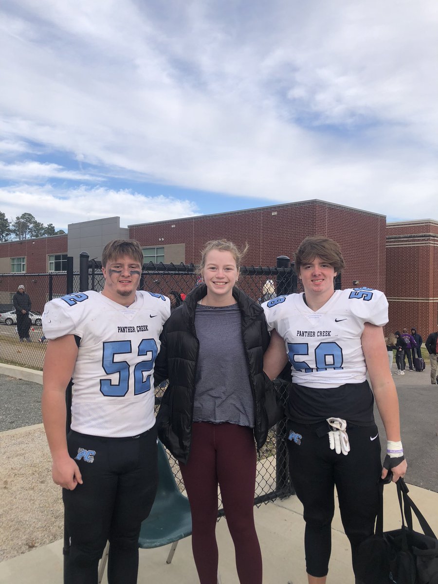 Tough loss for <a href="/PantherCreekFB/">Sean Crocker</a> in the state playoffs today but it was great to see these two play! #family