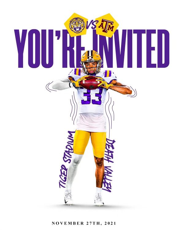 I’ll be there🐯..thanks for the Invite💜💛@CoachBeltonLSU <a href="/QBMechanix/">James Washington</a> <a href="/BigTimerCox/">Donald Cox</a>